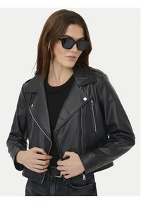 only - ONLY Kurtka z imitacji skóry Carmen 15361396 Czarny Regular Fit. Typ kołnierza: typu carmen. Kolor: czarny. Materiał: skóra #3