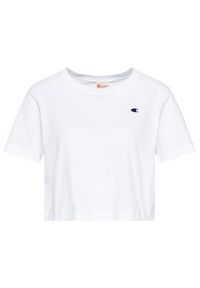 Champion T-Shirt C Logo 112731 Biały Custom Fit. Kolor: biały. Materiał: bawełna