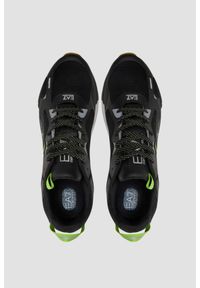 EA7 Emporio Armani - EA7 Czarne sneakersy z zielonym logo, Rozmiar 42 2/3. Kolor: czarny #6