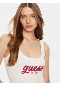 Guess Top W5RP03 KA0H1 Biały Regular Fit. Kolor: biały. Materiał: bawełna #4