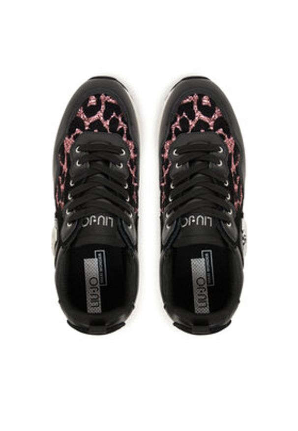 Liu Jo Sneakersy Maxi Wonder 01 BF5009 PX682 Czarny. Kolor: czarny. Materiał: skóra