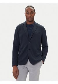 Marc O'Polo Marynarka 528 4051 57036 Granatowy Slim Fit. Typ kołnierza: polo. Kolor: niebieski. Materiał: bawełna