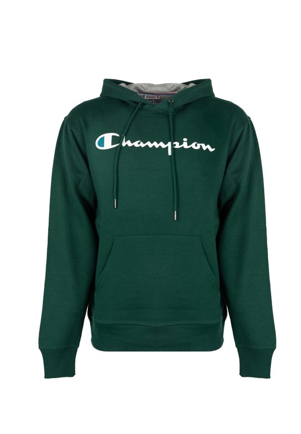 Champion Bluza "Hoodie" | HBGF89HY07718 | Mężczyzna | Zielony. Okazja: na co dzień. Typ kołnierza: kaptur. Kolor: zielony. Materiał: poliester, bawełna. Wzór: aplikacja. Styl: casual