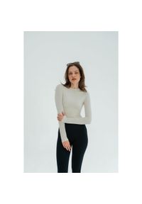 MOONHOLI - Longsleeve do jogi damski Moonholi Vogue z długim rękawem. Kolor: biały. Długość rękawa: długi rękaw. Długość: długie. Sport: joga i pilates