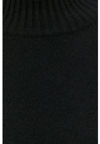 Hugo Sukienka z domieszką wełny kolor czarny mini prosta. Kolor: czarny. Materiał: wełna. Długość rękawa: raglanowy rękaw. Typ sukienki: proste. Długość: mini