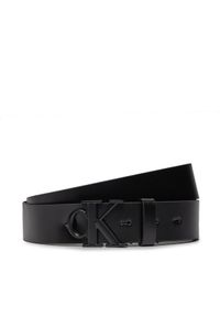 Calvin Klein Jeans Pasek Męski Ro Mono Plaque Lthr Belt 35Mm K50K511831 Czarny. Kolor: czarny. Materiał: skóra