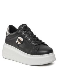 Karl Lagerfeld - KARL LAGERFELD Sneakersy KL63530N Czarny. Kolor: czarny. Materiał: skóra #5