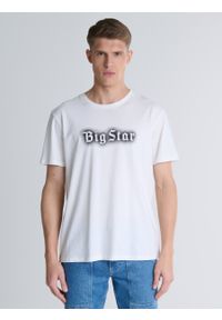 Big-Star - Koszulka męska bawełniana z nadrukiem biała Seddel 100. Okazja: na co dzień. Kolor: biały. Materiał: bawełna. Wzór: nadruk. Styl: retro, klasyczny, casual #1