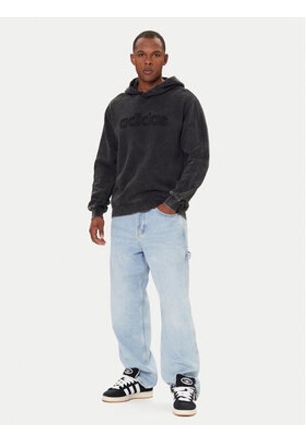 Adidas - adidas Bluza JY2792 Szary Loose Fit. Kolor: szary. Materiał: bawełna