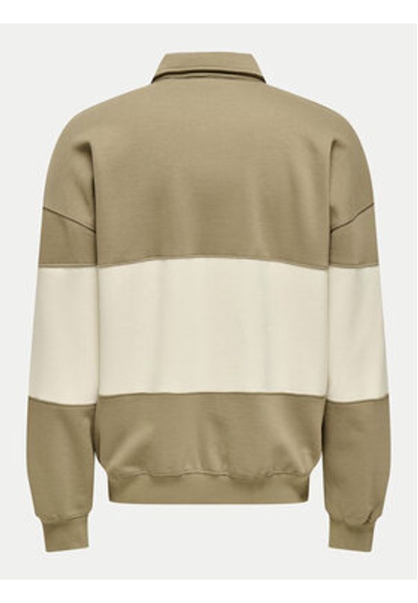 Only & Sons Bluza Byorn 22031400 Beżowy Oversize. Kolor: beżowy. Materiał: bawełna
