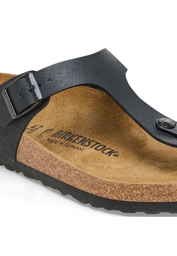 Birkenstock Gizeh Birko-Flor Japonki męskie. Kolor: czarny
