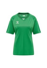 Koszulka damska Hummel hmlhmlCORE volley. Kolor: zielony, biały, wielokolorowy. Sport: piłka nożna