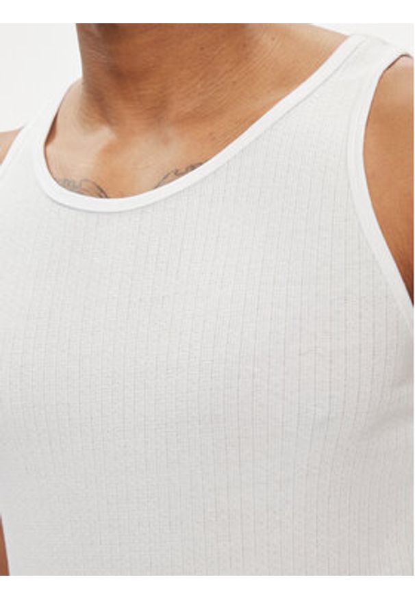 Jack & Jones - Jack&Jones Tank top Havana 12251771 Biały Regular Fit. Kolor: biały. Materiał: bawełna