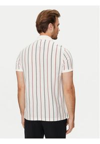 TOMMY HILFIGER - Tommy Hilfiger Polo Vertical MW0MW35627 Beżowy Regular Fit. Typ kołnierza: polo. Kolor: beżowy. Materiał: bawełna #4