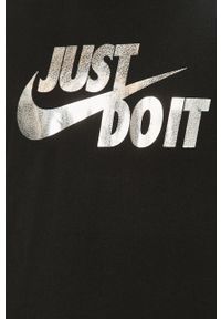 Nike Sportswear - Longsleeve. Okazja: na co dzień. Kolor: czarny. Długość rękawa: długi rękaw. Wzór: nadruk. Styl: casual #5