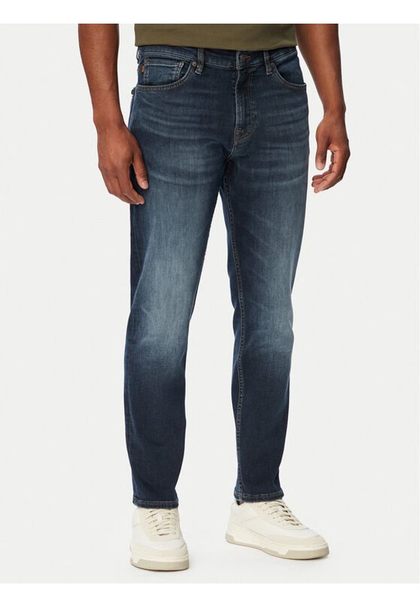 BOSS Jeansy 50566088 Granatowy Regular Fit. Kolor: niebieski