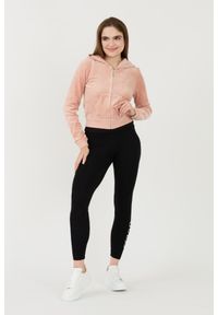 Juicy Couture - JUICY COUTURE Beżowa damska bluza Heritage Robyn Hoodie, Rozmiar M. Kolor: beżowy