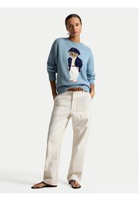 Polo Ralph Lauren Sweter 211B17743001 Niebieski Regular Fit. Typ kołnierza: polo. Kolor: niebieski. Materiał: bawełna #4