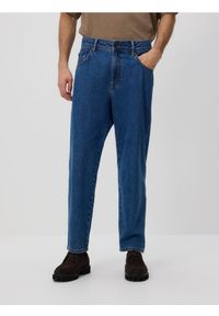 Reserved - Jeansy carrot fit - niebieski. Kolor: niebieski