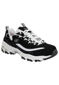 skechers - Damskie D'LITES BIGGEST FAN Sneakersy Czarny / Biały. Zapięcie: sznurówki. Kolor: biały, czarny, wielokolorowy. Materiał: guma, materiał, poliester, skóra. Szerokość cholewki: normalna. Model: Skechers Sport. Sport: turystyka piesza