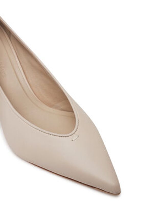Max Mara Szpilki 2514521151600 Écru. Kolor: biały. Materiał: skóra. Obcas: na szpilce