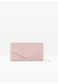 bonprix - Kopertówka z klapką. Kolor: różowy. Styl: elegancki. Rodzaj torebki: na ramię #1