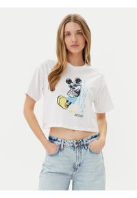 only - ONLY T-Shirt Mickey Minnie 15348126 Biały Regular Fit. Kolor: biały. Materiał: bawełna