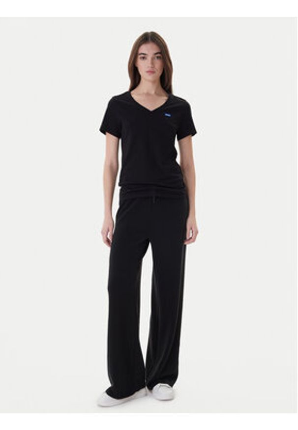 Hugo - HUGO T-Shirt Classic 50513667 Czarny Slim Fit. Kolor: czarny. Materiał: bawełna