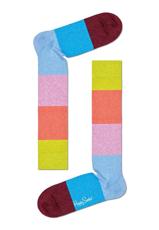 Happy-Socks - Happy Socks - Podkolanówki Stripe. Kolor: wielokolorowy. Materiał: bawełna, materiał, poliamid, elastan