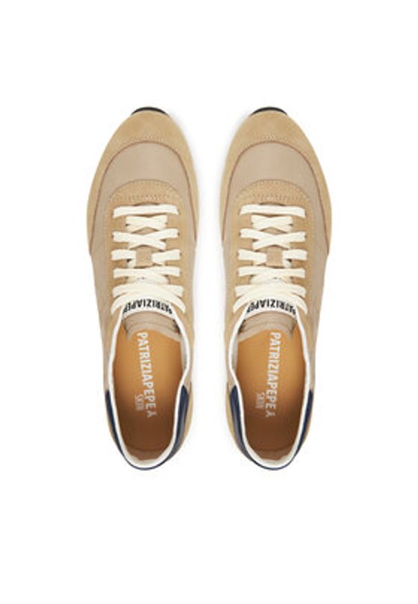Patrizia Pepe Sneakersy 2Z0054 V040 Beżowy. Kolor: beżowy. Materiał: materiał