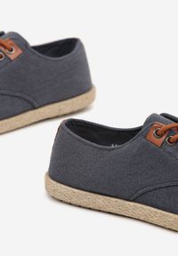 Born2be - Granatowe Trampki w Klasycznym Stylu Liliore. Okazja: na co dzień, na spotkanie biznesowe, do pracy, na spacer. Kolor: niebieski. Materiał: jeans. Styl: klasyczny