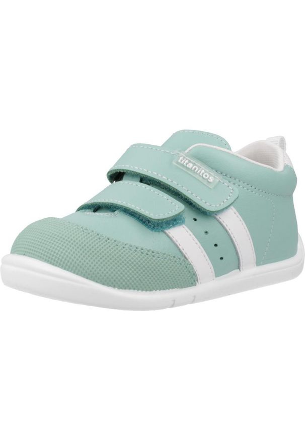 Buty TITANITOS B500 AMANCIO Zielony. Kolor: zielony. Materiał: tkanina, skóra. Sport: turystyka piesza