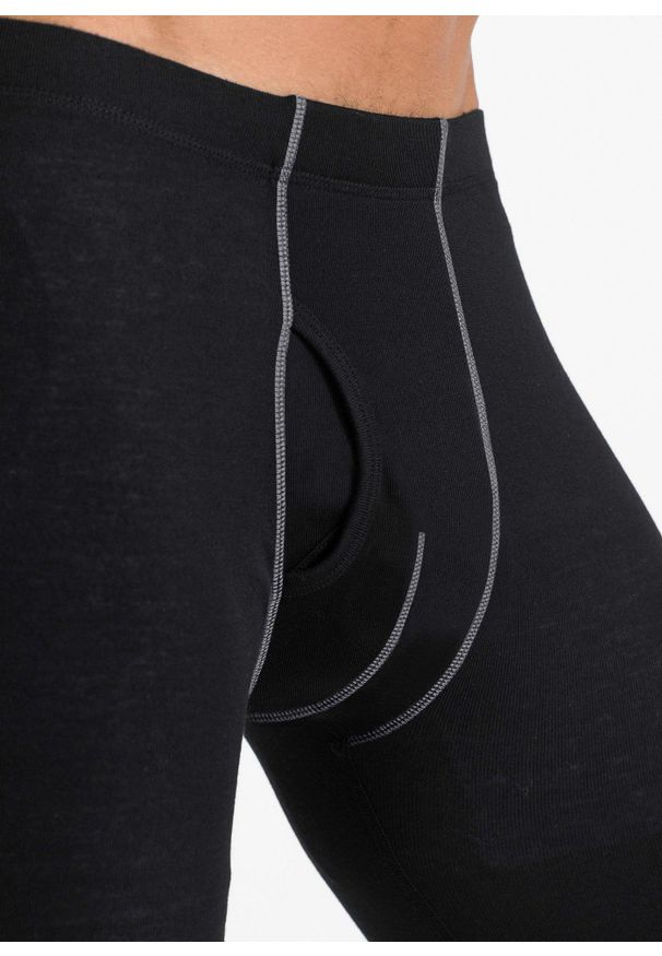 bonprix - Kalesony ocieplane z rozporkiem. Kolor: czarny