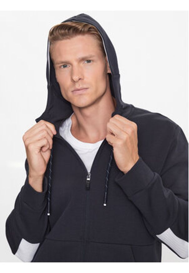 BOSS - Boss Bluza 50493495 Granatowy Regular Fit. Kolor: niebieski. Materiał: bawełna