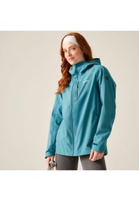 Regatta - Kurtka turystyczna przeciwdeszczowa damska Birchdale wodoodporna. Kolor: niebieski. Materiał: tkanina, poliester. Sport: turystyka piesza #1