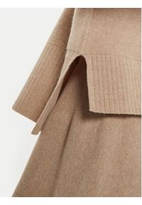 IVY & OAK - IVY OAK Sweter Kareen Rose IO113147 Beżowy Loose Fit. Kolor: beżowy. Materiał: wełna #3