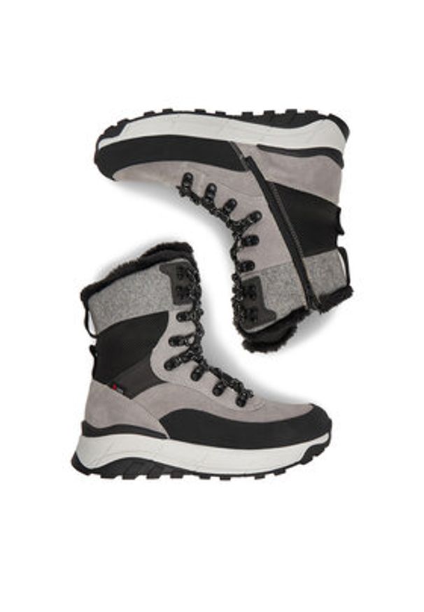 Rieker Trzewiki CEO-W0066-40 Szary. Kolor: szary. Materiał: skóra, zamsz