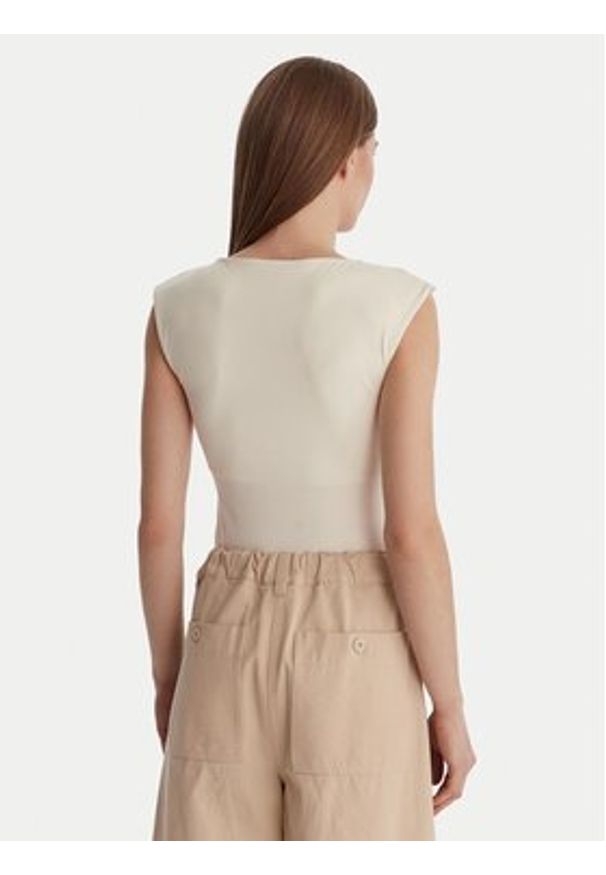 Marella Body Vigile 2615941021 Écru Slim Fit. Kolor: kremowy. Materiał: syntetyk