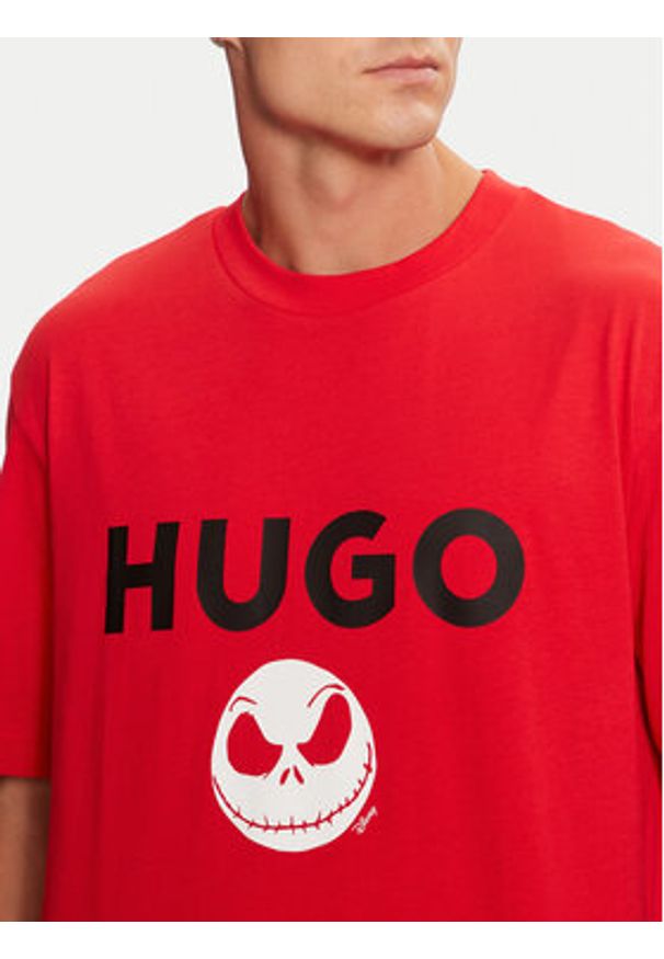 Hugo - HUGO T-Shirt 50537986 Czerwony Regular Fit. Kolor: czerwony. Materiał: bawełna