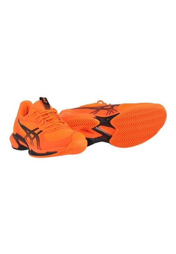 Buty do tenisa męskie Asics Solution Speed Ff 3 Clay. Kolor: pomarańczowy. Materiał: materiał, syntetyk. Szerokość cholewki: normalna. Sport: tenis