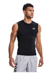 Under Armour Koszulka techniczna HeatGear® 1361522 Czarny Slim Fit. Kolor: czarny. Materiał: syntetyk