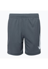 Spodenki dziecięce Nike Dri-Fit Multi. Okazja: na uczelnię. Kolor: szary. Technologia: Dri-Fit (Nike). Styl: sportowy. Sport: joga i pilates