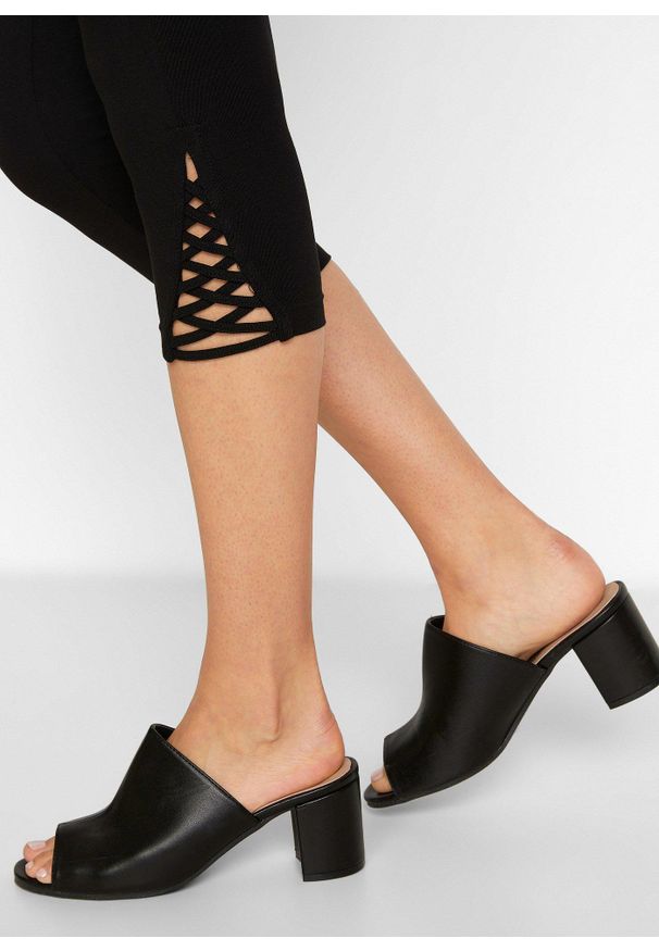 bonprix - Legginsy rybaczki. Kolor: czarny