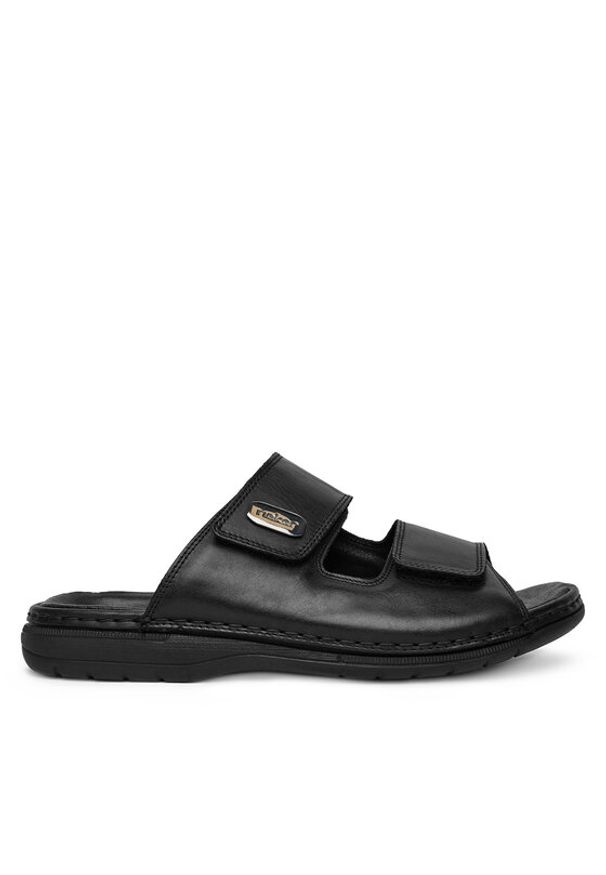 Rieker Klapki 25590-00 Czarny. Kolor: czarny. Materiał: skóra