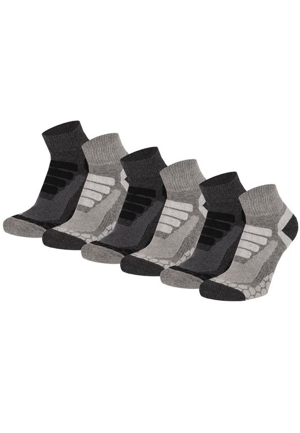 XTREME SOCKSWEAR - Skarpety turystyczne Quarter Xtreme , 6 par. Multi szare. Kolor: szary. Sport: turystyka piesza