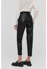 TwinSet - Twinset spodnie damskie kolor czarny proste high waist. Stan: podwyższony. Kolor: czarny #5