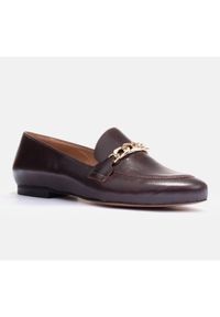 Marco Shoes Baleriny ze złotym łańcuchem brązowe. Kolor: brązowy #5