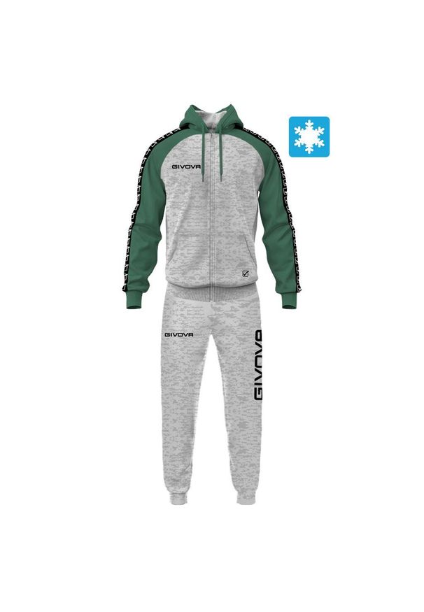 Givova - Dres męski Tuta Italia 103 z polaru. Kolor: czarny, fioletowy, wielokolorowy. Materiał: polar, dresówka