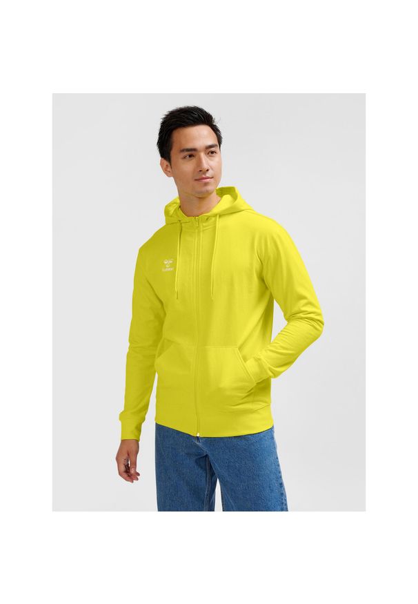 Bluza dresowa z kapturem Hummel Go 2.0. Typ kołnierza: kaptur. Kolor: żółty. Materiał: dresówka. Sport: fitness