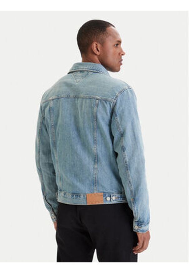 Tommy Jeans Kurtka jeansowa Ryan DM0DM23002 Błękitny Regular Fit. Kolor: niebieski. Materiał: bawełna